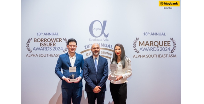 เมย์แบงก์ คว้า 3 รางวัลใหญ่ จากเวที Alpha Southeast Asia